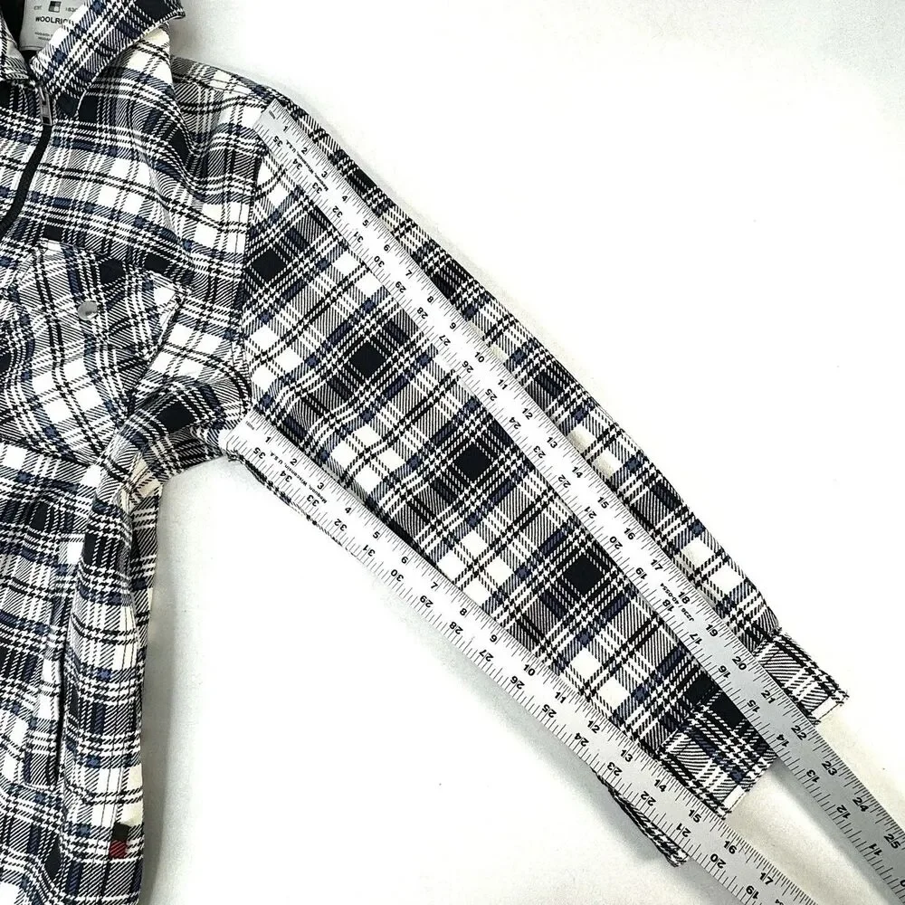 Woolrich The Timber Padded Overshirt Plaid Full Zip Jacket Shacket Mens Large